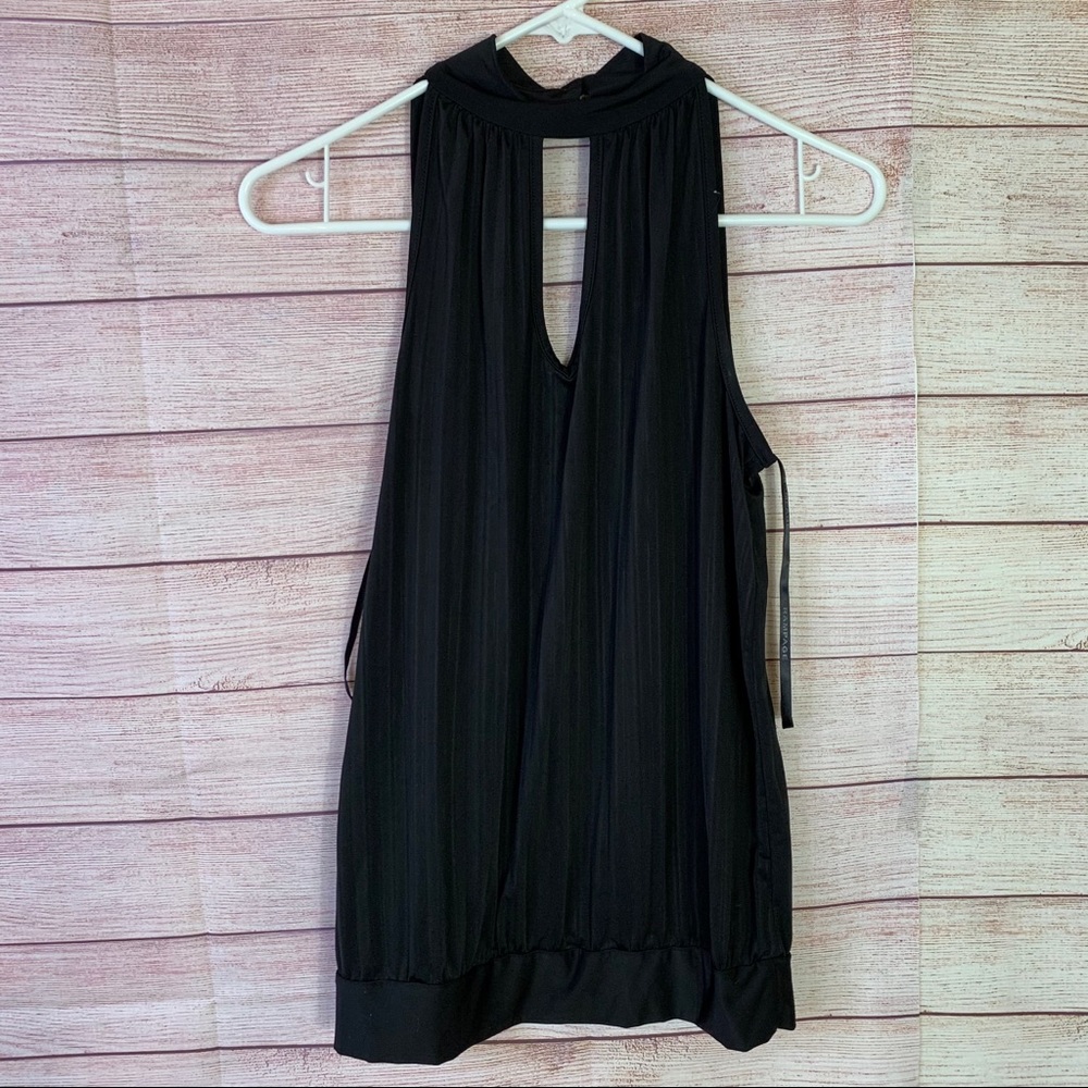 Rampage‎ Black Pleated Sleeveless Blouse Small